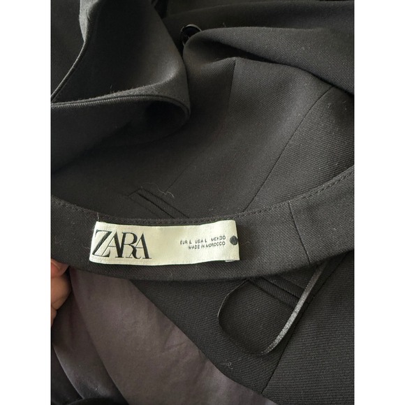 Zara Halter Neck Waistcoat Vest Black Wool Blend 7926/446/800 NWT Size L - Picture 7 of 10